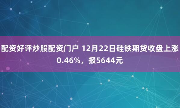 配资好评炒股配资门户 12月22日硅铁期货收盘上涨0.46%,报5644元